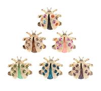 SOIMISS Lot de 6 Épingles de Sécurité Broche Décorative pour Femmes en Métal Cristal Broche Anti-Exposition en Forme d’Insecte Accessoires Bijoux Légers pour Robes et Chemisiers