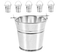SOIMISS Lot de 6 Mini Seaux en Métal 55X5 CM avec Poignée Décoration Miniature pour Maison Jardinage Fête et Mariage Ornement Compact et Lisse pour Accessoires de Maison et DIY