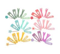 SOIMISS Lot de 6 Set de Set de Barrettes à Cheveux Fleurs en Acrylique Antidérapantes pour Fille, Style Mignon et Féerique, Maintien Sécurisé pour Fête ou École