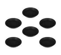 SOIMISS Lot de 6 Soucoupes en Plastique Noir pour Plantes, Diamètre Intérieur 15 Cm, Diamètre Extérieur 19 Cm, Plateau de Drainage Rond pour Pots de Fleurs, Bac Récupérateur d'eau