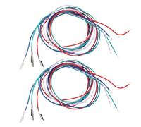 SOIMISS Lot de 8 Câbles de Cartouche Phono en Cuivre et PVC pour Headshell de Tourne-Disque, Compatible sans Soudure, Codage Couleur, pour Installations Domestiques et Soirées