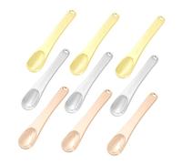 SOIMISS Lot De 9 Cuillères à Maquillage En Métal, Cuillère à Crème Yeux Et Masque Facial, Assortiment Doré Argenté Et Rose Gold, Outil De Soins Peau Pour Usage Propre