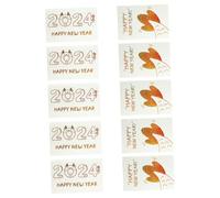 SOIMISS Lot de Cartes de Vœux Nouvel An Thème Dragon Cartes Pliables avec Motifs Dorés Papier pour Écrire Enveloppes Inclus Décoration Fête Fin Année