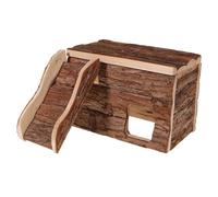 SOIMISS Maison Bois pour Hamsters et Petits Animaux Abri Créatif et Refuge Confortable pour Hérissons Chinchillas Cochons et Lapins Nains Habitat Pratique et Ludique