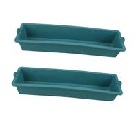 SOIMISS Mangeoire à Volailles Rectangulaire en Plastique Solide pour Ferme, Usage Polyvalent Poulets Canards Bovins, Lot De 2 Petites Jardinières Démontables, Contrôle des Portions Gaspillage