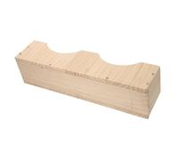 SOIMISS Mangeoire Bois pour Lapin et Petit Animal Capacité Importante Support Fixe pour Foin et Plantes Gamelle pour Chinchilla Cobaye et Hamster