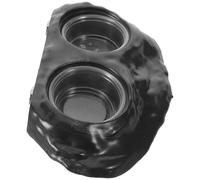 SOIMISS Mangeoire Magnétique Suspendue pour Reptiles Double Bol pour Gecko Caméléon et Lézard Plateau Alimentation Polyvalent pour Terrarium Accessoire Habitat Noir