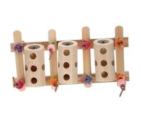 SOIMISS Mangeoire pour Oiseaux Distributeur de Friandises pour Perroquets et Perruches Seau de Stockage de Nourriture Interactif pour Cage Accessoire pour Cacahuètes et Friandises