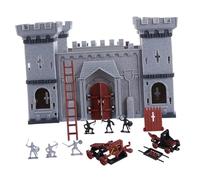 SOIMISS Maquette Château Fort à Assembler Plastique DIY Éducatif pour Garçon Fille Modèle Soldats Chevaliers Anciens Kit Miniature pour Développement de Imagination et Motricité Fine