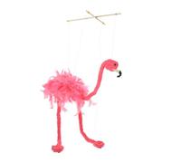 SOIMISS Marionnette à Fils Flamant Rose Peluche Marionnette Animal Léger et Plume Interactive pour Jeux de Rôle Décoration Animale Suspendue pour Fête et Spectacle