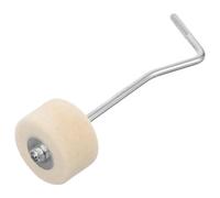 SOIMISS Marteau pour Pédale de Grosse Caisse Tête en Feutre Blanc, Tige Incurvée en Métal Robuste, Accessoire Réglable pour Batterie - Compatible Entraînement Maison et Scène