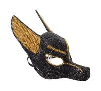 SOIMISS Masque Complet D' anubis Orné de Cristaux Noirs, en Plastique