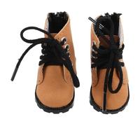 SOIMISS Mini-Bottes de Poupée 20 CM en Coton Lisse Marron Chaussures Souples et Légères pour Poupées Bjd Accessoires Décoratifs pour Maison Scène Miniature