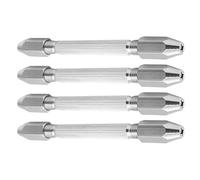 SOIMISS Mini Étau à Broche Double Tête 4 Pièces, Porte-Forets Hexagonal 0,5-3,2 MM en Acier, Outil Manuel pour Réparation de Montres, Fabrication de Bijoux et Perçage de Résine