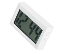 SOIMISS Mini Horloge Numérique Silencieuse pour Tableau de Bord de Voiture Format Carré 4 Coins Autocollante Portable et Compacte Couleur Blanche pour Usage Automobile et Déplacement