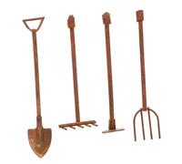 SOIMISS Mini Outils de Jardin Miniature Modèle Décoratif Réaliste et Pratique Kit de Râteau et Binette pour Décorations de Scènes et Loisirs Créatifs