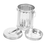 SOIMISS Mini Poubelle de Bureau avec Couvercle Seau Métal Réutilisable pour Déchets Poubelle Mince et Élégante pour Table de Cuisine Salon et Bureau