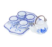 SOIMISS Mini Théière et Tasses Céramique Chinoise Décoration Main Accessoires Élégants et Résistants pour Maison de Poupée
