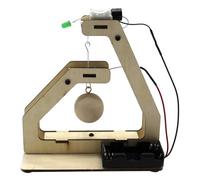 SOIMISS Modèle D’Alarme de Séisme DIY, Kit Scientifique en Bois | Assemblage Modulaire Facile, Capteur de Vibration Haute Performance, Sensibilité Réglable, pour Élèves et Famille
