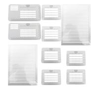 SOIMISS Modèle D'adresse D'enveloppe en Pp Blanc, Guide D'écriture Précis pour Invitations et Correspondance, Set Unique pour Travaux Manuels et Rédaction
