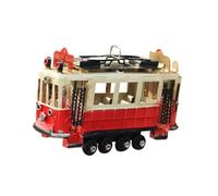 SOIMISS Modèle de Minibus Britannique en Fer Forgé Artisanat Métal Vintage Décoration Rétro Maison et Bureau Mini-Voiture 13X4X9 CM Ornement Créatif pour Collection Couleur Aléatoire