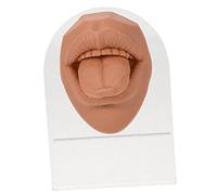 SOIMISS Modèle de Simulation de Visage en Silicone pour Pratique du Piercing la Langue, Partie du Corps Flexible et Esthétique, 1 Set avec Support pour Entraînement Précis