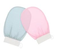 SOIMISS Moufles Exfoliants pour Bain 2 Pièces Taille Unique en Rayonne Légère pour Gommage Corporel Filles et Femmes, Nettoyage Peau Morte Bain Massage Peau Sensible, Usage Maison