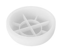 SOIMISS Moule à Bougies en Silicone Réutilisable Rond 21x21x6,5 Cm, Flexible et Résistant la Chaleur, pour Fabrication Artisanale de Bougies Chauffe-plat, D’aromathérapie et Décoratives