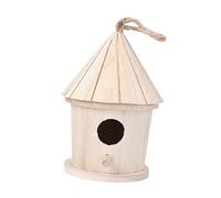 SOIMISS Nid Suspendu pour Oiseaux Accessoire Créatif Forme de Tour pour Canaris Perroquets et Petits Oiseaux Décoration Moderne et Naturelle pour Jardin ou Salon Jaune