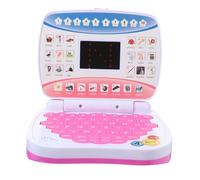SOIMISS Ordinateur Portable Éducatif pour Garçon et Filles 1 à 3 Ans Écran LED, Fonction Musicale Intégrée, Mini Taille Compacte, Couleur Rose, Interactif D’Apprentissage Précoce