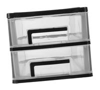 SOIMISS Organiseur De Bureau Transparents Plastique Noir Pour Rangement Accessoires Maquillage Coiffeuse Vanité