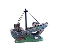 SOIMISS Ornement D'aquarium en Résine Forme Navire Pirate Naufrage, Décor Sécurisé pour Aquarium, pour Boutique ou Magasin, Décoration D'aquarium Originale