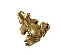 SOIMISS Ornement Grenouille Laiton pour Décoration de Bureau et Maison Statue de Thé Animale Artisanale Accessoire Vintage Élégant pour Amateurs de Thé Cadeau Original