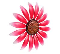 SOIMISS Ornement Mural Fleur en Métal Rouge pour Décoration Intérieure et Extérieure, Sculpture de Fleur Suspendue en Fer, Art Mural Décoratif pour Maison, Jardin, Salon, Hôtel