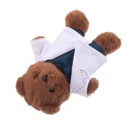 SOIMISS Ours Peluche Docteur Peluche Doux pour Étudiants Médecine Cadeau de Fin Études et Fête Anniversaire Marron avec Blouse Blanche
