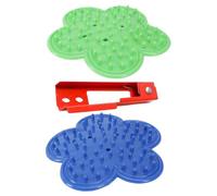 SOIMISS Outil pour Enlever Les Épines de Rosiers 3 Pièces Set Jardinage Manuel Éplucheur Épines Caoutchouc Vert et Bleu Pince Rouge Petit Format pour Bouquet Entretien Fleurs