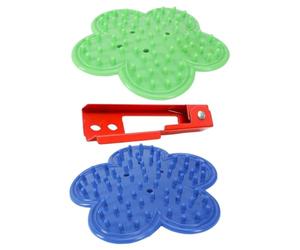 SOIMISS Outil pour Enlever Les Épines de Rosiers 3 Pièces Set Jardinage Manuel Éplucheur Épines Caoutchouc Vert et Bleu Pince Rouge Petit Format pour Bouquet Entretien Fleurs