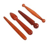 SOIMISS Outils De Massage Des Pieds Mains En Bois De Huali 4 Pièces, Bâtonnets D’acupuncture Pour Réflexologie Précise, Kit De Massage Traditionnel Pour Détente Et Bien-être Quotidien