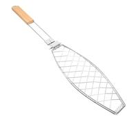 SOIMISS Panier à Griller pour Barbecue Poisson et Viande, Usage Maison et Plein Air, Acier Inoxydable Poignée Amovible, Surface Lisse Facile à Nettoyer, Multifonction pour Grillades