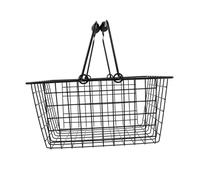 SOIMISS Panier de Rangement Cuisine Noir Multifonction avec Poignée Amovible pour Fruits et Légumes Résistant et Portable Organisateur Pratique pour Lavage et Stockage