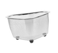 SOIMISS Panier Évier Cuisine Forme Pour Rangement Angle Égouttoir Évier Avec Porte-éponge Et Porte-brosse