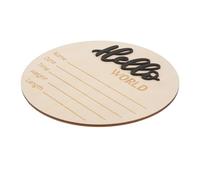 SOIMISS Panneau Rond en Bois pour Annonce de Naissance Bébé Nom Gravé, Design Simple et Délicat, pour Photographie de -né en Toute Sécurité