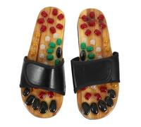 SOIMISS Pantoufles De Massage De Réflexologie Pantoufle Acupression Relaxation Pieds Pantoufles De Massage Des Pieds Pied Portatif Réflexologie Shiatsu Slippers Accupreases Noir