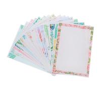 SOIMISS Papier à Lettres à Bordure de Fleur Colorée, 160 Feuilles Décorées pour Écriture, Dessin et Calligraphie, Fournitures Scolaires et Bureau, Papier à Lettres pour Garçon et Filles