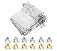 SOIMISS Paquet à Bijoux à Cordon 40 Pcs Pochettes Présents Réutilisables en Tissu Doux Rangement Bijoux, Emballage Mariage et Occasions Spéciales Paquet Légers Polyvalents pour Petits