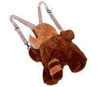 SOIMISS Paquet à Dos en Peluche Panda Roux Doux et Mignon pour Femmes Grand Format Double Bretelles Réglables Paquet à Dos de Randonnée Peluche pour École Voyages et Sorties