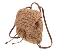 SOIMISS Paquet à Dos et Cordon de Serrage, Style Bohème Élégant en Paille Tissé avec Grosse Capacité pour Femmes pour Sorties Plage et Soirées D