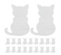 SOIMISS Patchs de Réparation Moustiquaire Auto-adhésifs Motif Chat 20 Pièces, Ruban Adhésif pour Réparation Petits Trous, Kit Remplacement Écran Fenêtre et Porte, Usage Maison