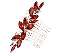 SOIMISS Peigne à Cheveux Émeraude Accessoires De Cheveux De Mariée Peigne à Cheveux De Mariage Peignes Côté Cheveux Pour La iée Peignes De iée Ferroalliage Rouge