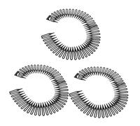 SOIMISS Peigne à Ressort Circulaire pour Serrage-tête 3 Pièces Taille Moyenne Couleur Noire, Flexible et Extensible, pour Hommes et Femmes, Coiffure Sportive et Lavage du Visage